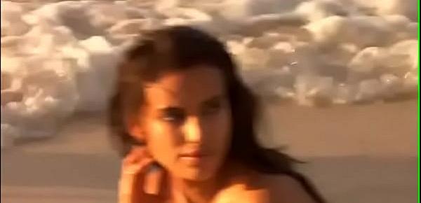  Irina Shayk nude Bodypainting on a beach